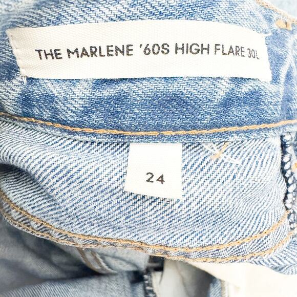 Denim Forum The Marlene '60s High Flare Wide Leg Denim Jeans Size 24 x 30L - Picture 7 of 9